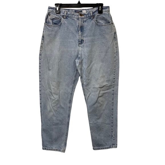 Vintage 90s High Rise Mom Jeans Classic Fit Light Wash Lizwear - Picture 1 of 11